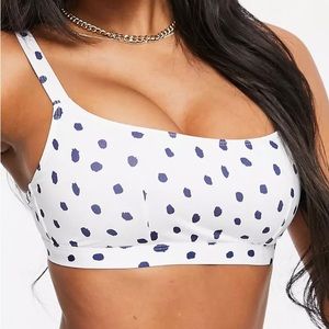 ASOS Fuller Bust Bikini Swim Top Polka Dot L / 34D